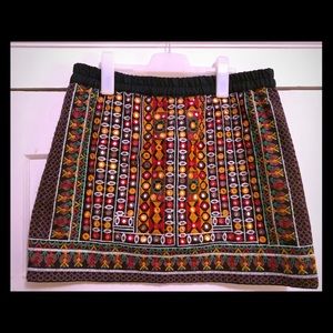 Anthropologie embroidered mini skirt by Tolani szL